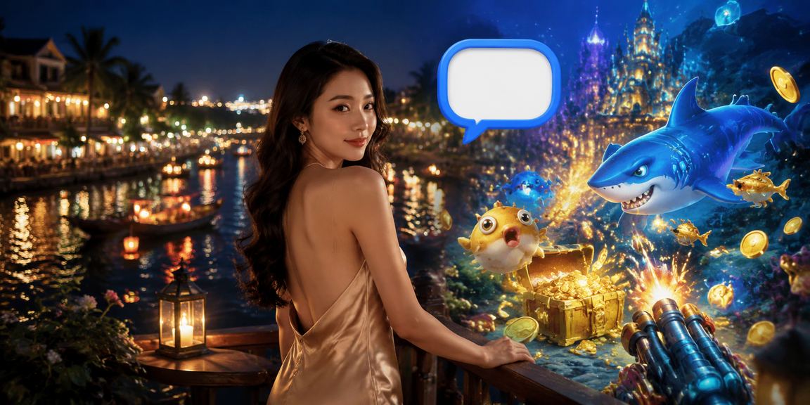 Người chơi thưởng thức casino tại Hội An trên nền biển đẹp
